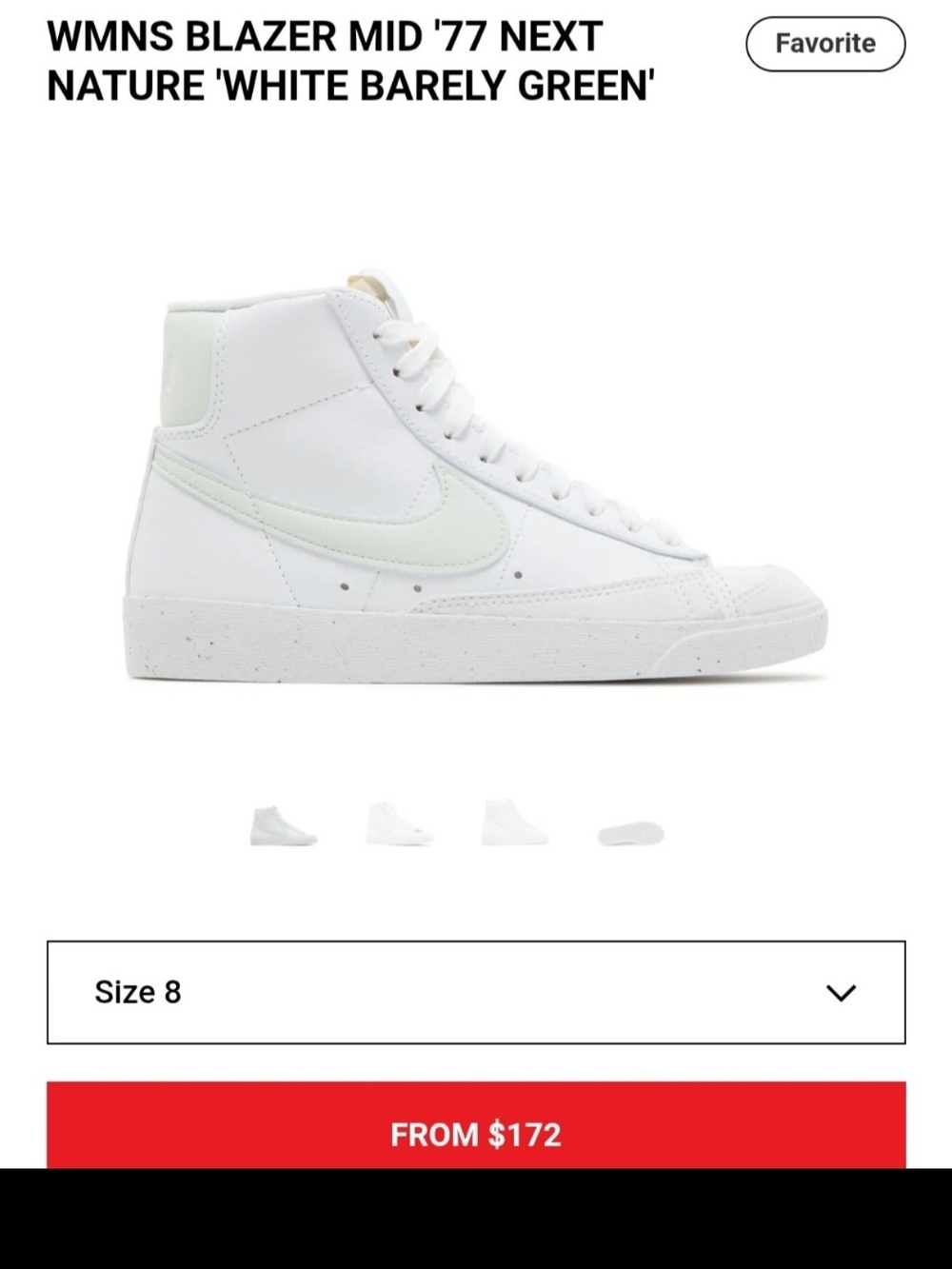Nike WMNS Blazer Mid '77 - White with Pale Green Swoosh